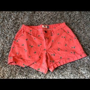 B2G1 Coral Palm Tree Print Shorts